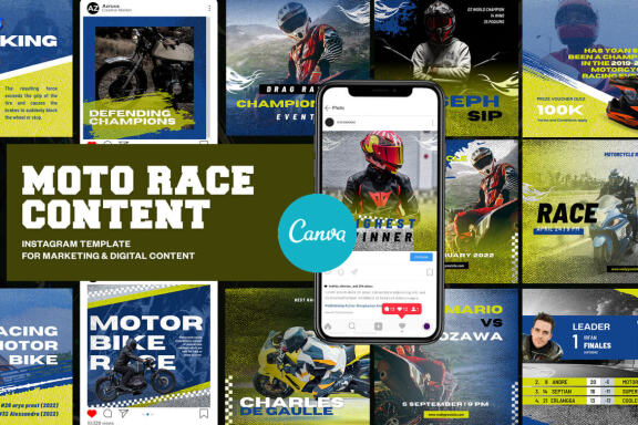 Motorcycle Racing Instagram | CANVA Template