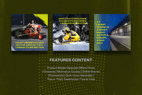 Motorcycle Racing Instagram | CANVA Template