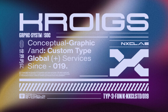 KROIGS - Futuristic Display Font
