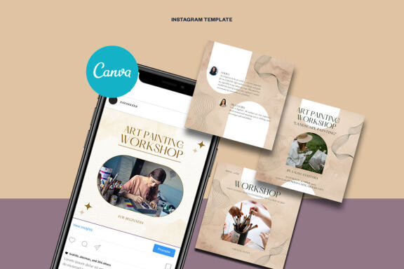Art Painting Instagram | CANVA Template