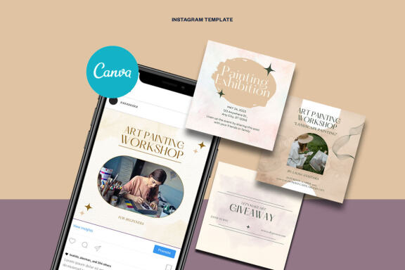 Art Painting Instagram | CANVA Template