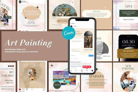 Art Painting Instagram | CANVA Template