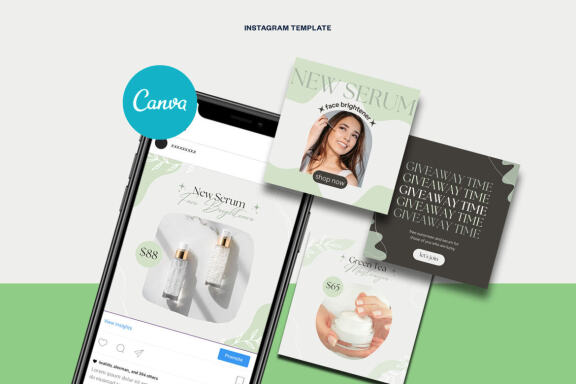 Skincare Instagram | CANVA Template