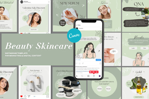 Skincare Instagram | CANVA Template
