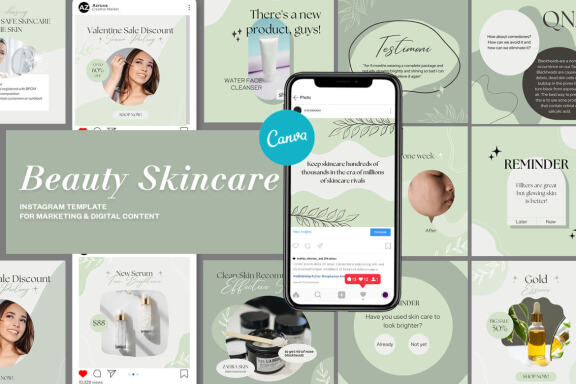 Skincare Instagram | CANVA Template
