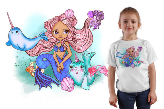 Mermaids & Friends. Underwater world