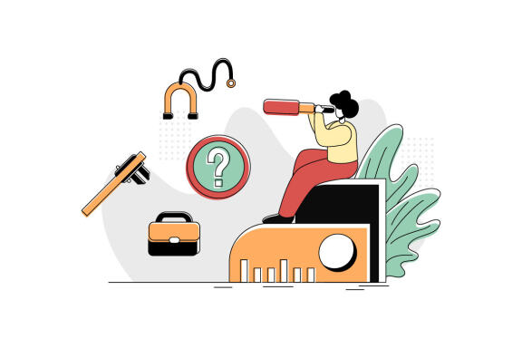 Flat Illustration Vector Graphic of Education Online