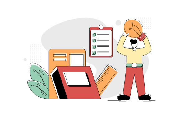 Flat Illustration Vector Graphic of Education Online