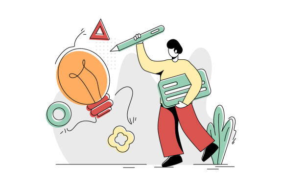 Flat Illustration Vector Graphic of Education Online
