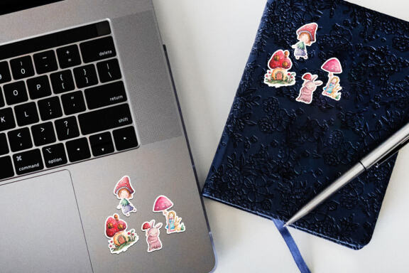 Fairy mushroom forest Stickers for Cricut