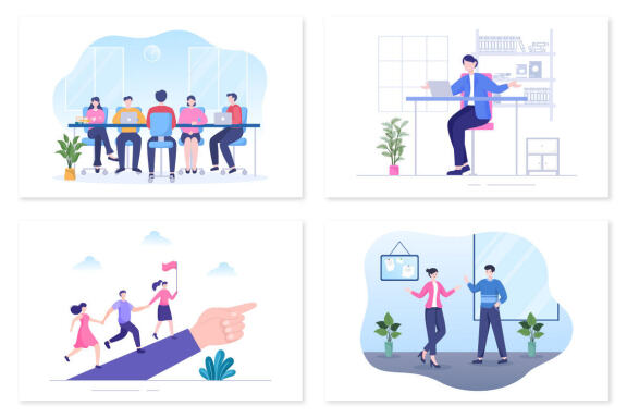 10 CEO Businessman Cartoon Illustration 