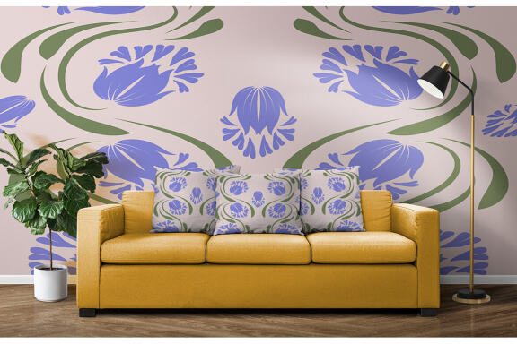 Folk Flowers Pattern Floral Print Ethnic Art