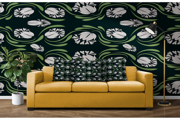 Folk Flowers Pattern Floral Print Ethnic Art
