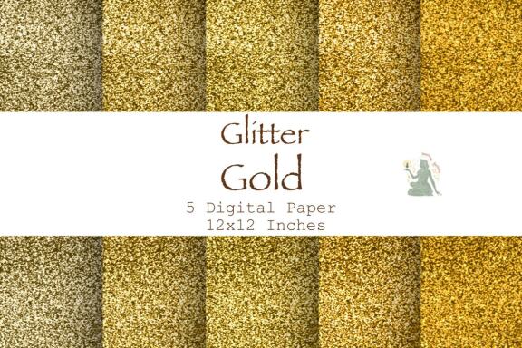 Gold Glitter Digital Paper