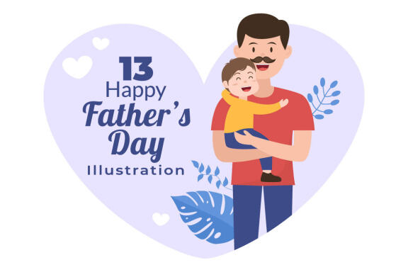 13 Happy Fathers Day Illustration