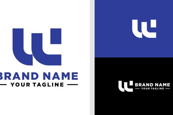 WF LOGO MONOGRAM GEOMETRIC BOLD EDITABLE