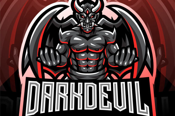Dark Devil Esport Mascot Logo 