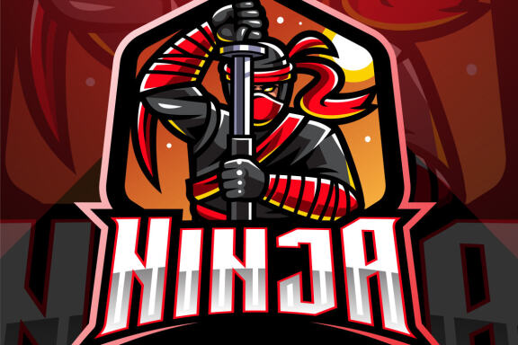 Ninja Esport Mascot Logo