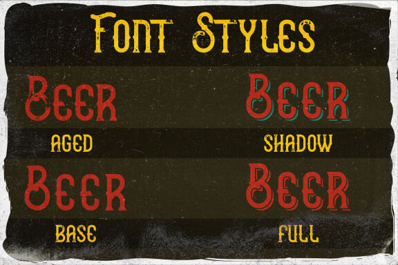 BeerPull font + 10 bonus illustrations