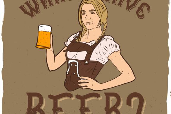 BeerPull font + 10 bonus illustrations