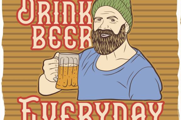 BeerPull font + 10 bonus illustrations