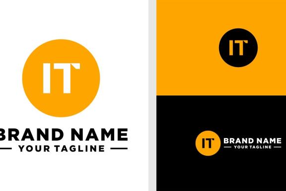 IT LOGO MONOGRAM TECHNOGOLY SIMPLE EDITABLE