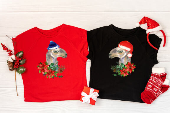 Watercolor Llama christmas clipart - Sublimation designs