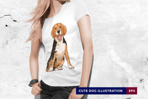 CUTE DOG - Realistic Illustration