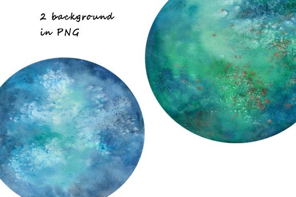 Watercolor Coral Reef,  Ocean Animals Clipart
