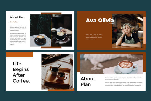 NXCL COFFEEBIZ - Coffee Business PowerPoint Template