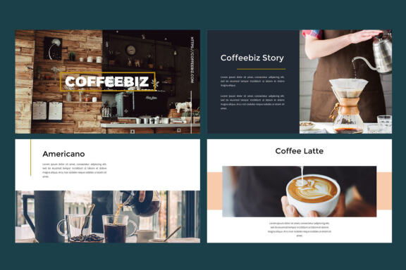 NXCL COFFEEBIZ - Coffee Business PowerPoint Template