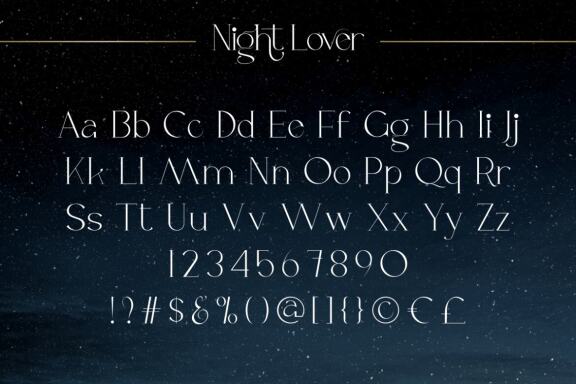 Night Lover Elegant Serif