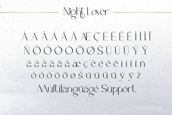 Night Lover Elegant Serif