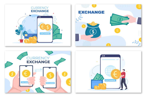 13 Currency Exchange Services Illustration