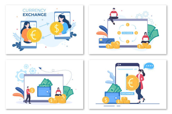 13 Currency Exchange Services Illustration