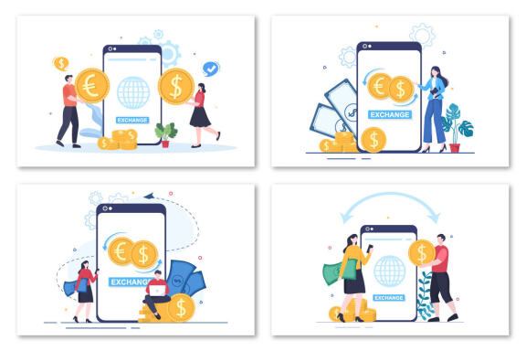 13 Currency Exchange Services Illustration