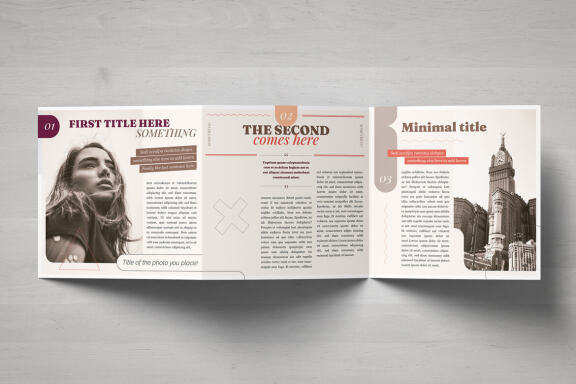 Distinct Square Brochure Template