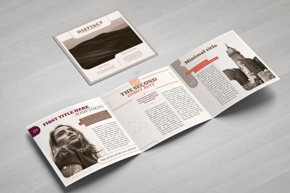 Distinct Square Brochure Template