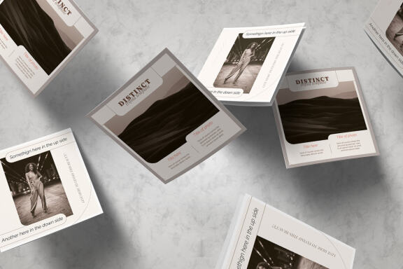 Distinct Square Brochure Template