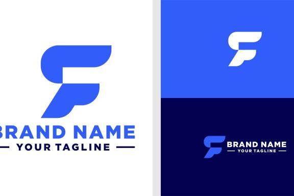 LETTER F LOGO WINGS ELEGANT UNIQUE EDITABLE