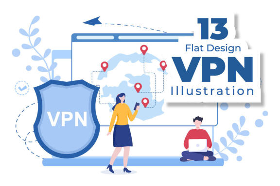 13 VPN or Virtual Private Network Service Illustration