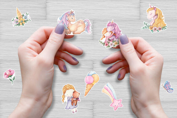 Cute Unicorn Printable Stickers For Kids