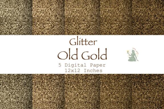 Old Gold Glitter Digital Paper 
