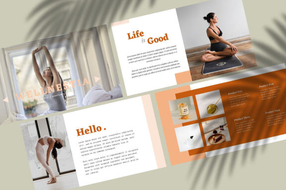 NXCL WELLNESTIA - Yoga PowerPoint Template