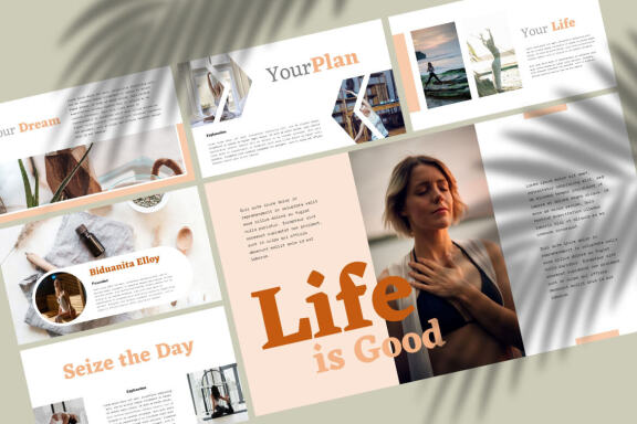 NXCL WELLNESTIA - Yoga PowerPoint Template