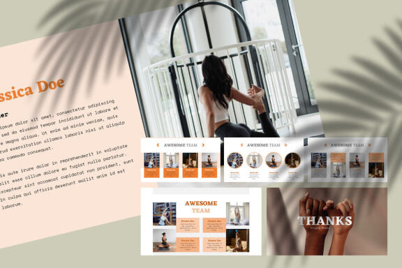 NXCL WELLNESTIA - Yoga PowerPoint Template