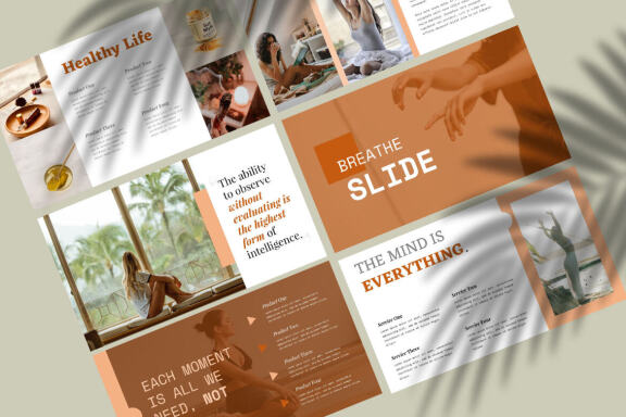 NXCL WELLNESTIA - Yoga PowerPoint Template