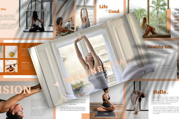 NXCL WELLNESTIA - Yoga PowerPoint Template