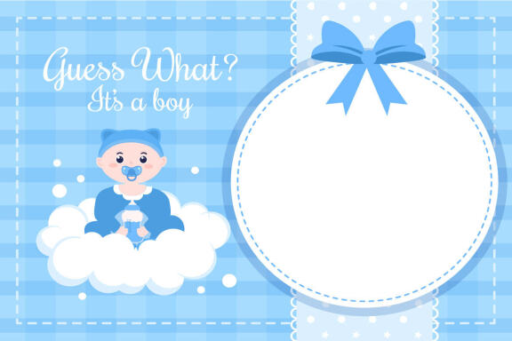 30 Birth Photo is it a Boy and Girl Cartoon Illustration