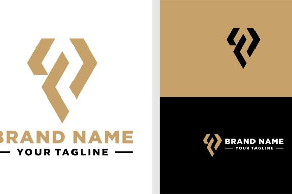 LETTER F LOGO DIAMOND LUXURY MONOGRAM EDITABLE